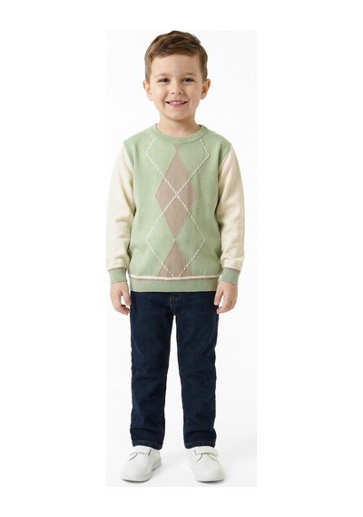 Xo Kids Erkek Çocuk 3lu Alt Üst Takım 2-5 Yaş 12206 Yeşil