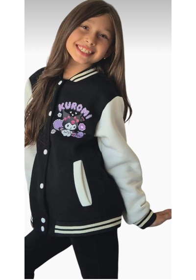 Cg Kids Kuromi İçi Şardonlu Sırt Baskı Detaylı Kolej Ceket Pembe Renk Süper Kalite Kumaş Baskı Siyah Cg Kids Kuromi İçi Şardonlu Sırt Baskı Detaylı Kolej Ceket Pembe Renk Süper Kalite Kumaş Baskı Siyah