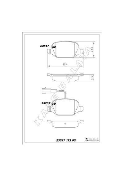 Kale-balata Arka Fren Balatası Alfa Romeo Mıto 09 Fıat Lınea 09 1.3jtd 1.4tjet 1.6jtd 23517-a00-01-kd13 71770108 77365752 77365858 Kale-balata Arka Fren Balatası Alfa Romeo Mıto 09 Fıat Lınea 09 1.3jtd 1.4tjet 1.6jtd 23517-a00-01-kd13 71770108 77365752 77365858