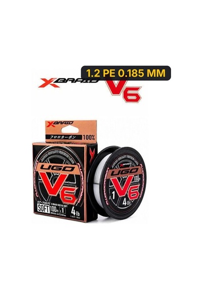 Ygk X060 F-ugo V6 Soft Fc 100m Fluorocarbon Misina 1.2 PE 0.185 MM