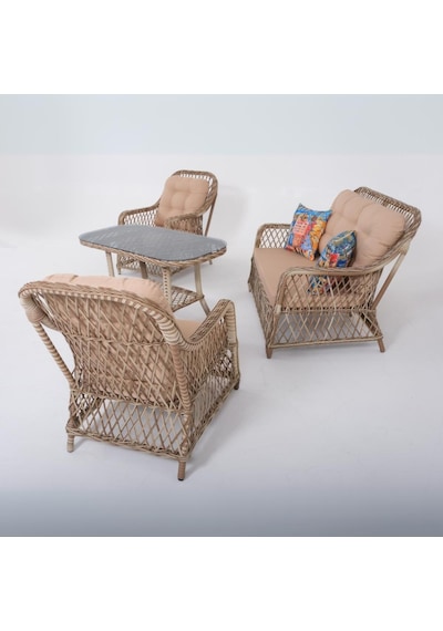 Aurora İkili Rattan Bahçe Oturma Grubu Rehome