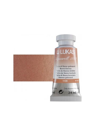 Lukas Aquarell 1862 Artist 24ml Sulu Boya 1109 Burnt Sienna