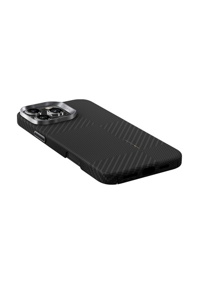 Apple iPhone 16 Pro Max Kılıf Magsafe Uyumlu 600d Raptic Aramid Fiber Croxx Mondrian Serisi Kapak Siyah