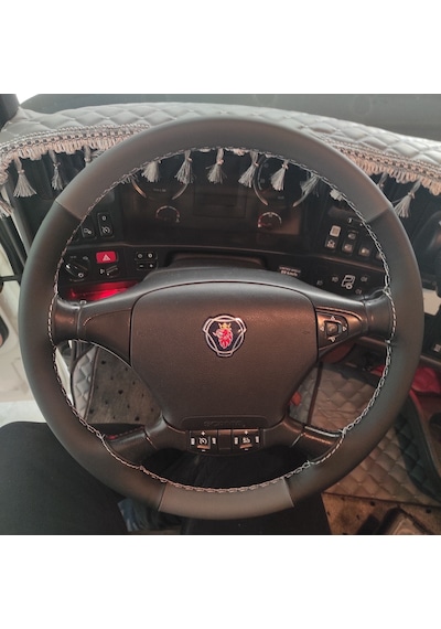 Scania Siyah Gri Direksiyon Kılıfı