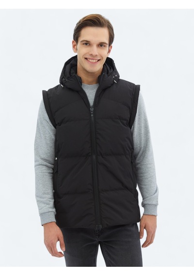 Kip Siyah Regular Fit Dokuma Mont
