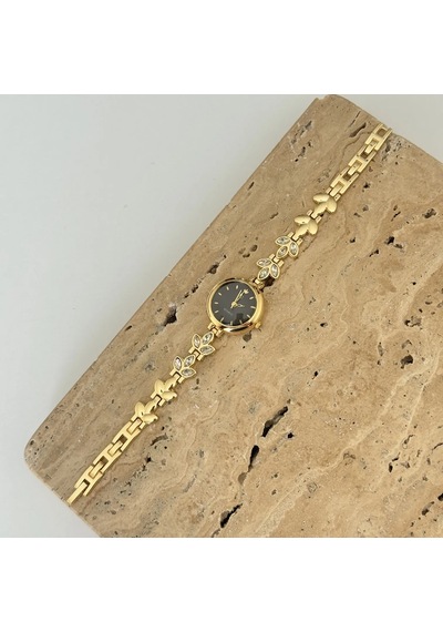 Savior Collection Valor Gold Siyah Saat