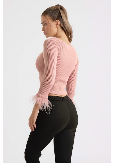 Armonika Kadın Siyah Beli Lastikli Paçası Katlamalı Pantolon Arm-26k136042