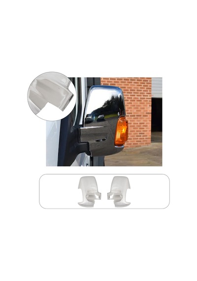 Ford Transit Uyumlu 2014-2023 Krom Ayna Kapağı 2 Parça Paslanmaz  Çelik