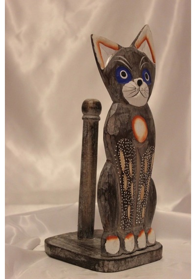 Peçetelik Kağıt Havluluk Kedi Figürlü Açık Gri Peçetelik Kağıt Havluluk Kedi Figürlü Açık Gri