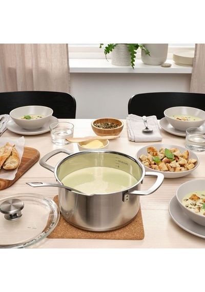 Ikea Hemkomst Tencere Ve Tava Seti 2-3-5 L 28 Cm Krom 7 Parça