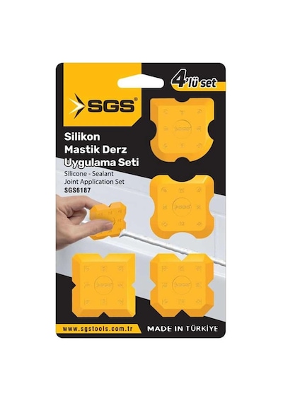 Sgs Silikon Mastik Derz Çekme Aparatı 4 Parça Çok Renkli
