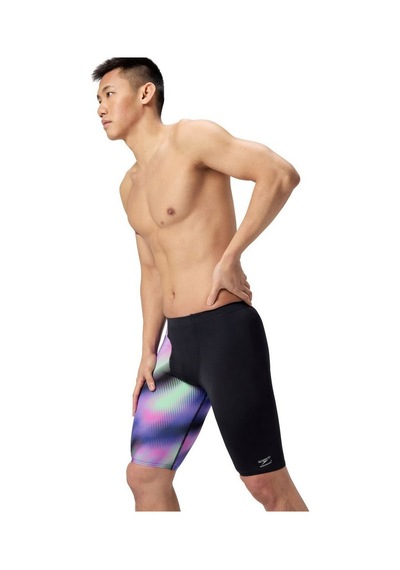 Speedo Ml One Leg Printed Jammer Erkek Yüzücü Mayosu Siyah