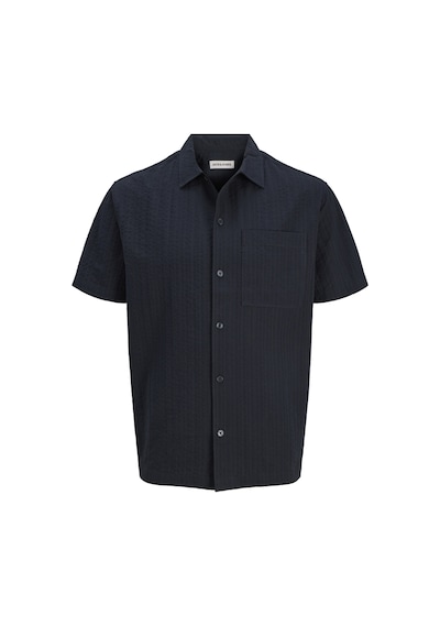Jack & Jones Erkek Relaxed Fit Kisa Kollu Gömlek - Easton - 12294082 Siyah