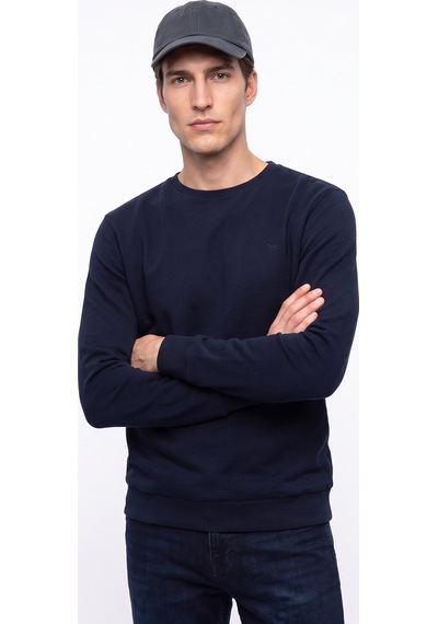 Mustang Lacivert Erkek Basic Nakışlı Sweatshirt M6wm-swt1590