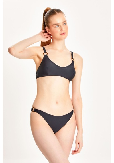 Too Salty Swimwear Kadın Halka Aksesuarlı Bralet Bikini Takımı 24s123st Siyah