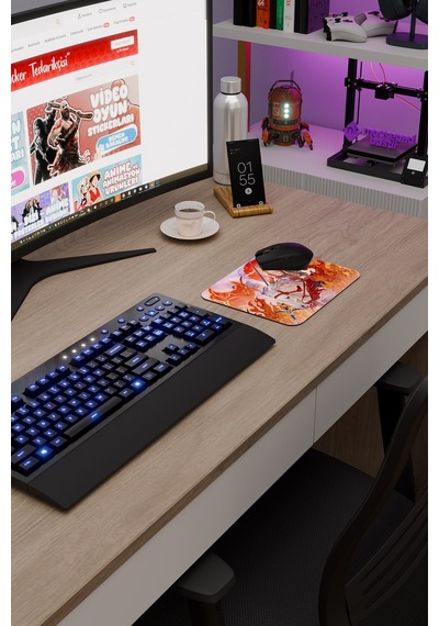 Thoma Genshin Impact Anime Oyuncu V3 - 22x18 Gaming Mouse Pad Fare Altlığı