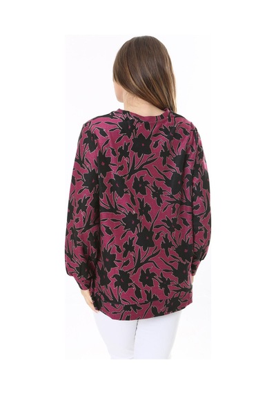 Şans Kadın Büyük Beden Renkli Desenli Sweatshirt 65n37809-renkli Çok Renkli