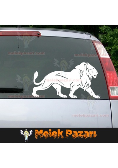 Aslan Araba Ve Duvar Sticker