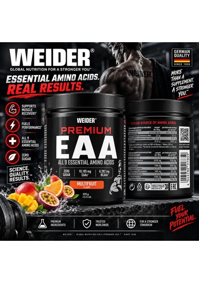 Weider Premium Eaa Amino Acid All 9 Essential Amino Acid 325 Gr - Multifruit