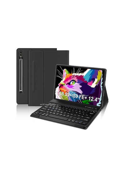 Galaxy Uyumlu Tab S9 Fe Plus 12.4" Klavyeli Kılıf Bluetooth Özelliki