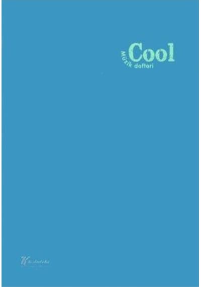 Cool Açık Mavi Dikişli Plastik Kapak 40 Yaprak A4 Müzik Defteri