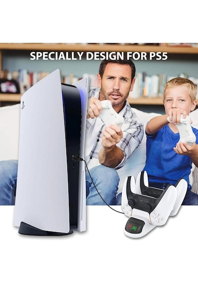 Ps5 Dualsense Kol Şarj Edici Stand Dock Led Göstergeli Tp5-0506b
