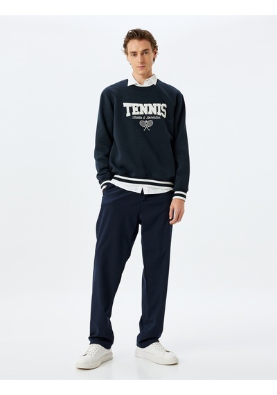 Koton Bisiklet Yaka Şardonlu Pamuk Karışımlı Slogan İşlemeli Sweatshirt Lacivert 5wam70167mk Lacivert Koton Bisiklet Yaka Şardonlu Pamuk Karışımlı Slogan İşlemeli Sweatshirt Lacivert 5wam70167mk Lacivert