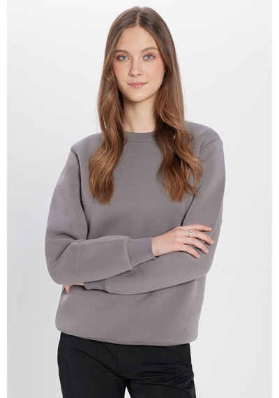 Tudors Unisex Oversize Geniş Kesim Pamuklu Yumuşak Dokulu İçi Polarlı Basic Gri Bisiklet Yaka Sweatshirt-31939 Gri Tudors Unisex Oversize Geniş Kesim Pamuklu Yumuşak Dokulu İçi Polarlı Basic Gri Bisiklet Yaka Sweatshirt-31939 Gri
