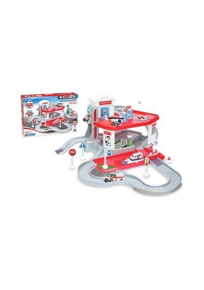 Dede Oyuncak İki Katlı Hastane Garaj Set Ve Mega Pisti 03347