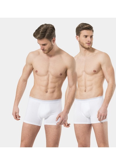Türen Erkek Likralı Boxer 2'Li Paket 126/Beyaz 001