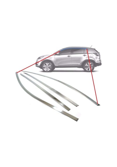 Kia Sportage 2010 2014 Cam Üst Çıtası Krom