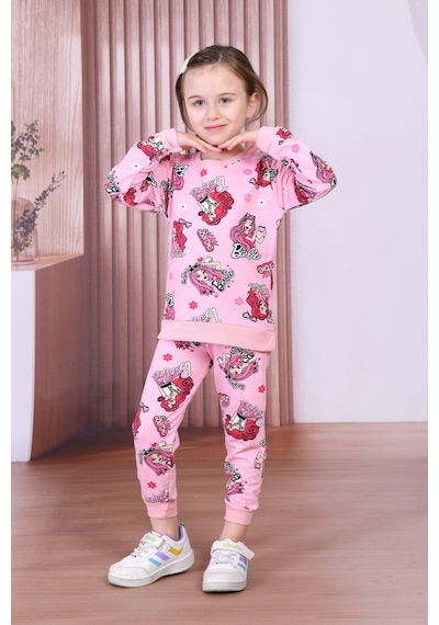 Kız Çocuk Pembe Mevsimlik İkili Takım Pembe