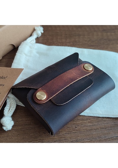 Sumerian Leather Craft Minimalist Deri Kartlık