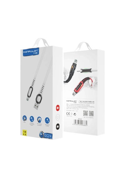 Konfulon Dc24 Micro Usb Kablo 1.2m 4a - Beyaz -