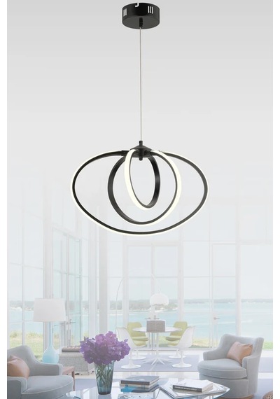 Jüpiter 3'lü Led Avize 2468-s97-5u-gx Siyah