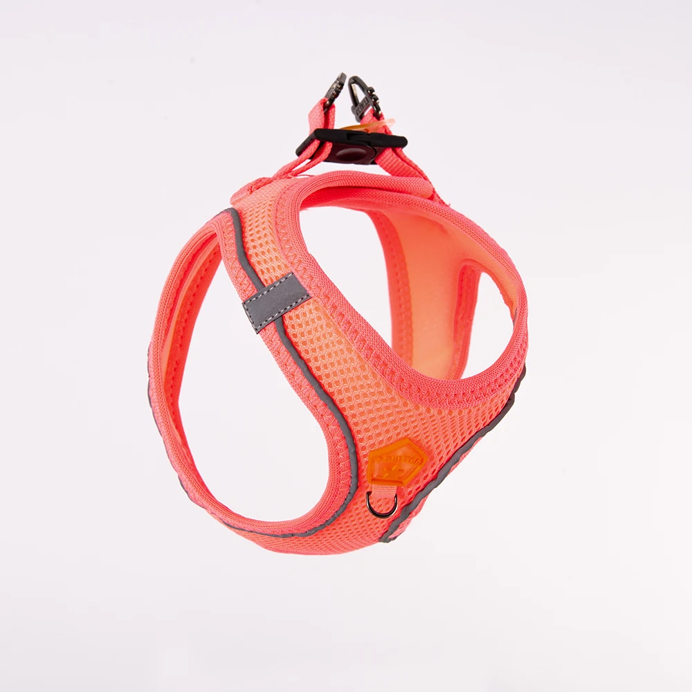 Neon Pembe Airmesh Kedi Köpek Göğüs Tasması Neon Pembe