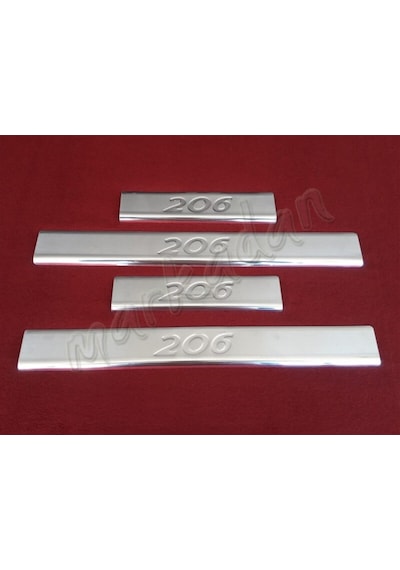 Db Chrome Peugeot 206 Krom Kapı Eşiği 1998-2012 4 Parça P.Çelik (430393291)