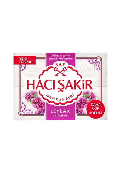 Hacı Şakir Banyo Sabunu 4 150 G Leylak - Geleneksel Beyaz Sabun Tarı