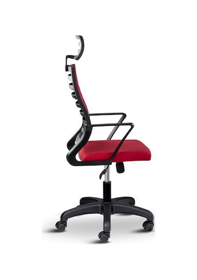 Rigel Ergonomik Ofis Koltuğu, Başlıklı, Yükseklik Ayarlı, Silinebilir Kumaş, Plastik Ayaklı Diğer