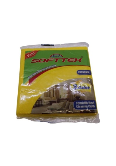 Softtex Ekonomik Temizlik Bezi 3 Adet Sarı