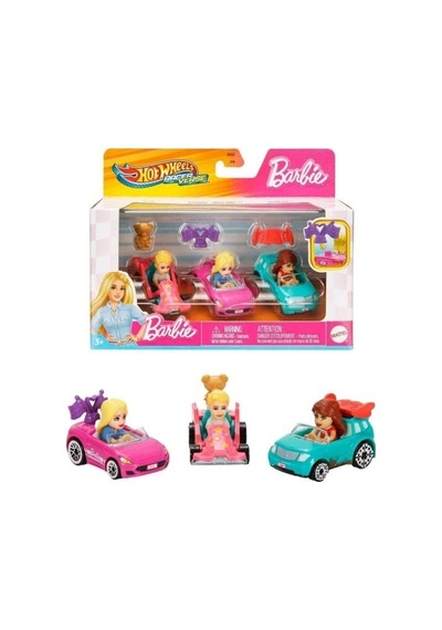 Hot Wheels Racerverse Barbie 3 Lü Araba Seti Jdg45
