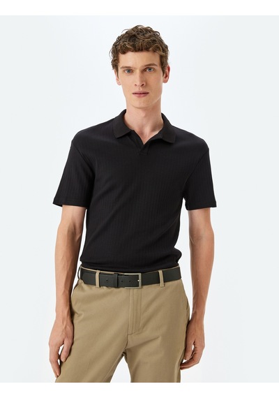 Koton Kısa Kollu Pamuklu Slim Fit Polo Yaka Tişört Siyah 5sam10025mk Siyah Koton Kısa Kollu Pamuklu Slim Fit Polo Yaka Tişört Siyah 5sam10025mk Siyah
