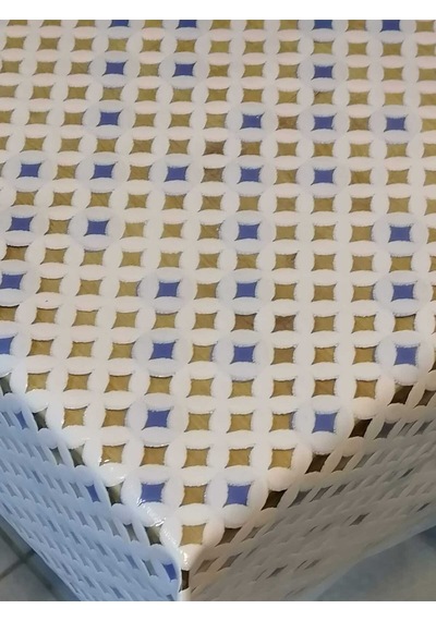 İthal Pvc Muşamba - Desenli Silinebilir Masa Örtüsü 11lace004 Renkli