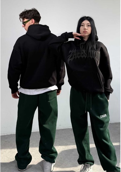 Zaee Zaeestudıo Renge Renk Baskılı Oversize Sweatshirt siyah