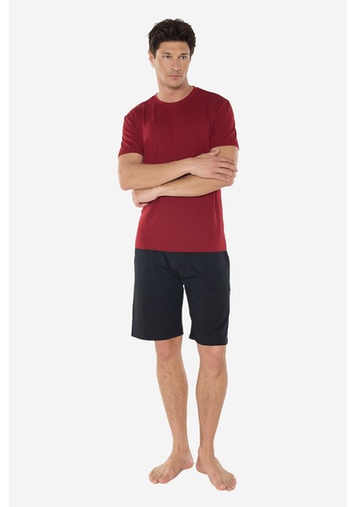 Malabadi Erkek Bordo Bisiklet Yaka Micro Modal Extra Yumuşak Şortlu Pijama Takımı 6031 Malabadi Erkek Bordo Bisiklet Yaka Micro Modal Extra Yumuşak Şortlu Pijama Takımı 6031