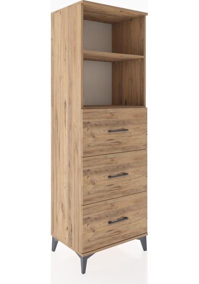 Hyperion Dolap 2 Raflı 3 Çekmeceli 60x44x182 Çam-çam Çam