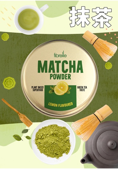 Fibrelle Matcha Limon 25 G Teneke Kutu