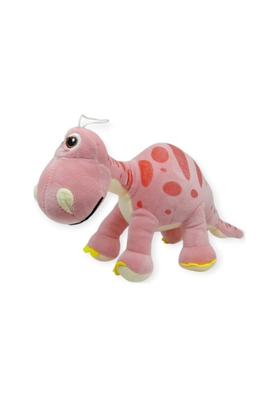 Sevimli Peluş Dinazor Turko Dino 35 Cm - Pembe Lisinya Çok Renkli