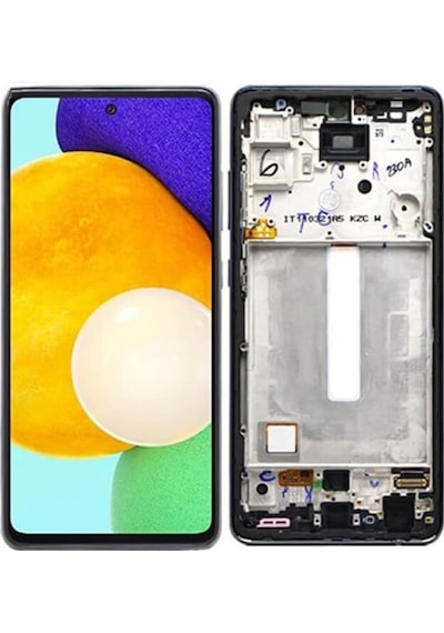 Samsung Uyumlu Galaxy A52 A525 Lcd Ekran Dokunmatik Beyaz Servis Çıtalı