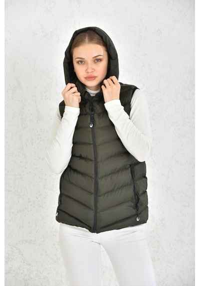 Wapp Unisex Haki Mikro Jel Dolgu Çıkarılabilen Fermuarlı Kapü Çok Renkli Wapp Unisex Haki Mikro Jel Dolgu Çıkarılabilen Fermuarlı Kapü Çok Renkli